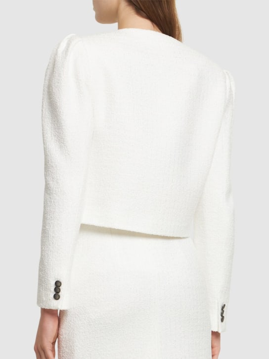 Alessandra Rich: Giacca doppiopetto in tweed bouclé