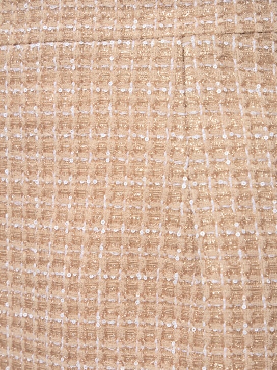 Alessandra Rich: Jupe courte en tweed à sequins