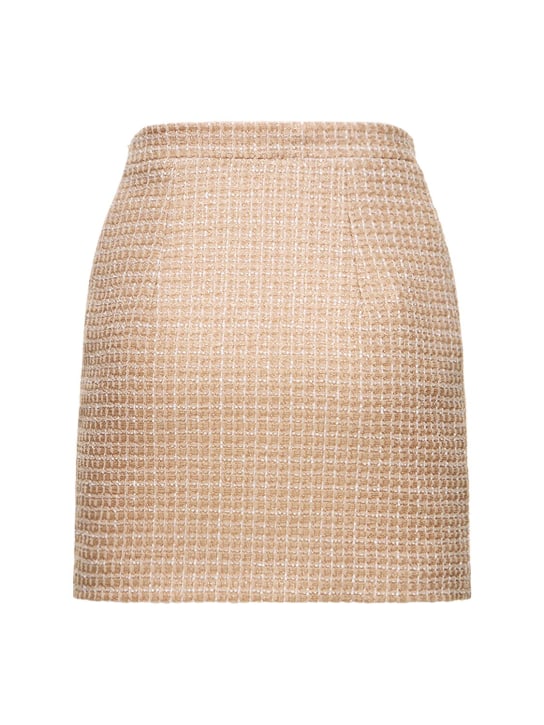 Alessandra Rich: Jupe courte en tweed à sequins