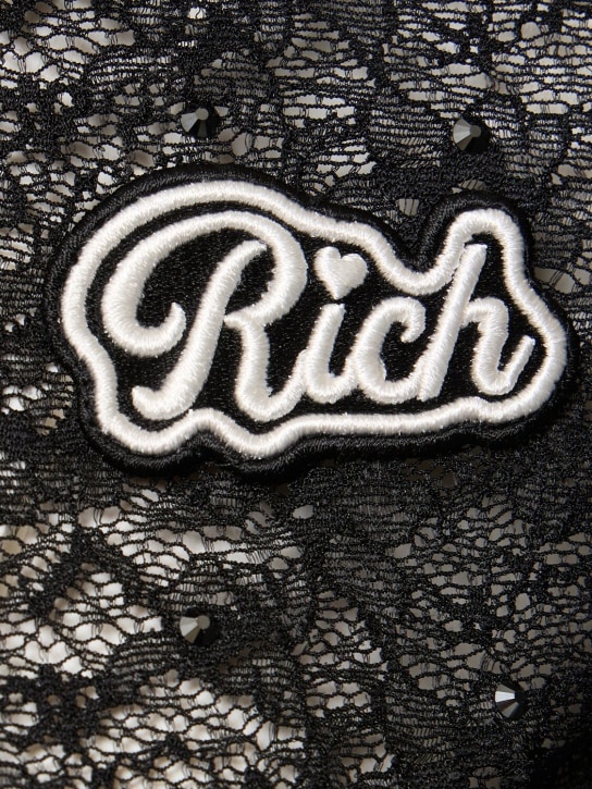 Alessandra Rich: Top aus Stretch-Spitze „Hotfix“