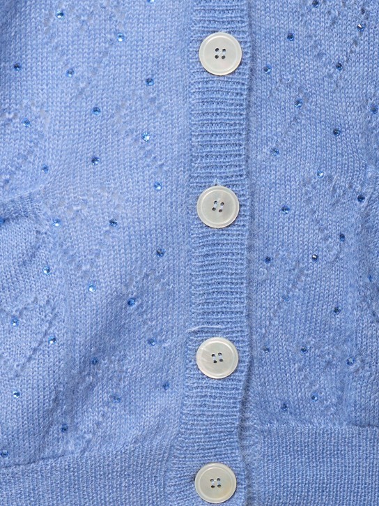 Alessandra Rich: Strickcardigan aus Mohairstrick