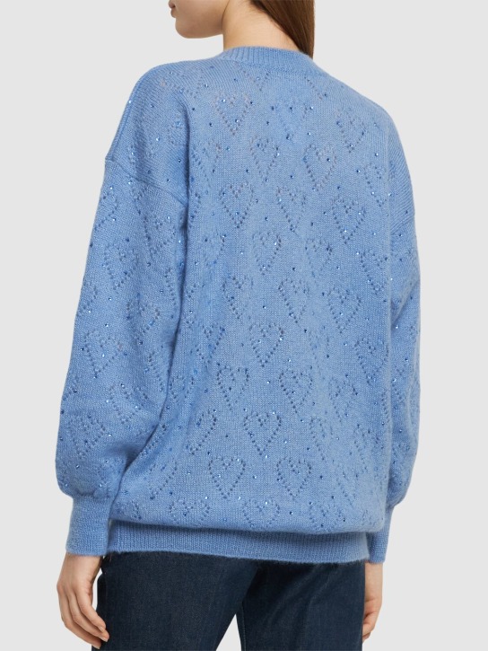 Alessandra Rich: Strickcardigan aus Mohairstrick