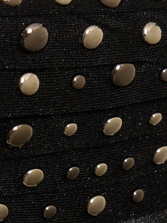 Alessandra Rich: Lurex knit midi dress w/ crystals
