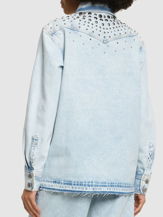 Alessandra Rich: Giacca in denim / borchie