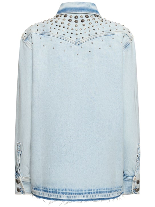 Alessandra Rich: Giacca in denim / borchie