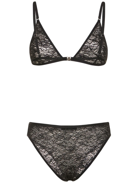 Alessandra Rich: Ensemble de lingerie en dentelle stretch