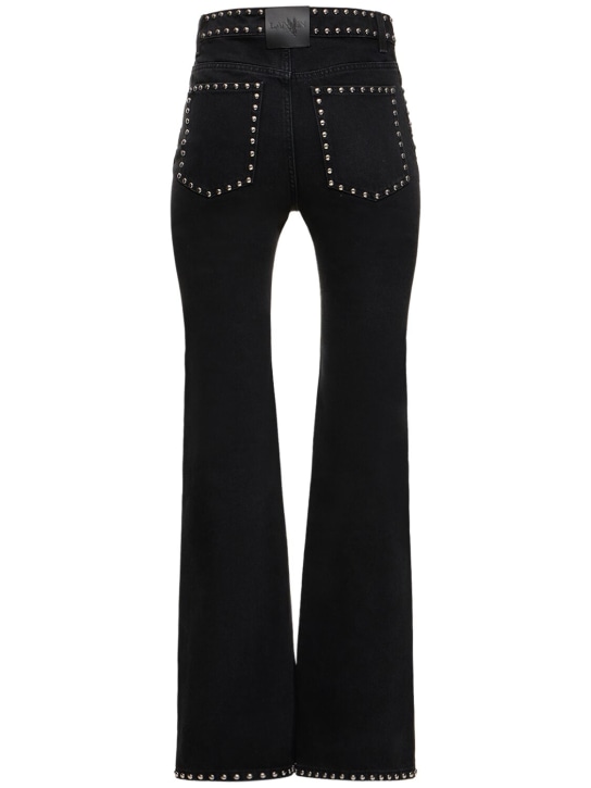 Lanvin: Pantalon évasé en denim brodé