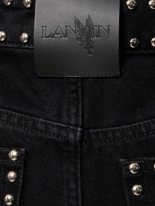 Lanvin: Pantalon évasé en denim brodé