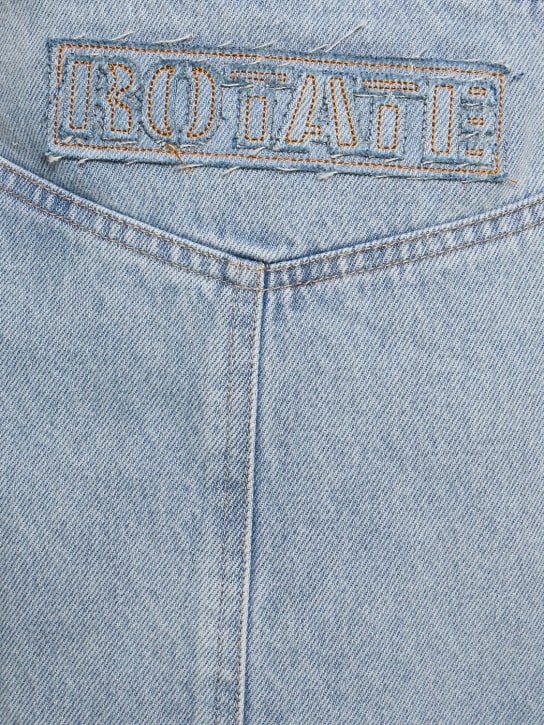 Rotate: Jupe courte en denim avec laçage