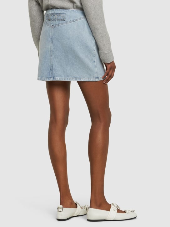 Rotate: Jupe courte en denim avec laçage