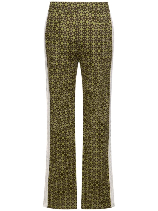 Wales Bonner: Pantalon évasé en jacquard de coton mélangé