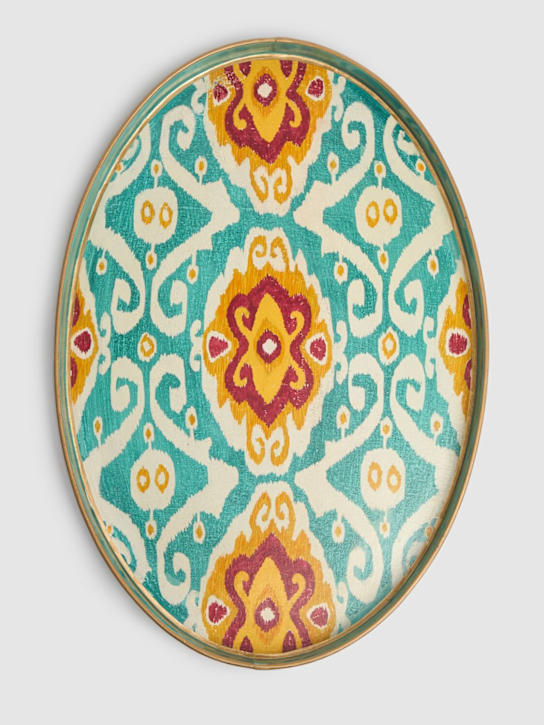 Les Ottomans - Handbemaltes Eisentablett „Ikat“