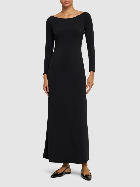 Leslie Amon: Maxikleid aus Stretch-Baumwolljersey „Zahia“