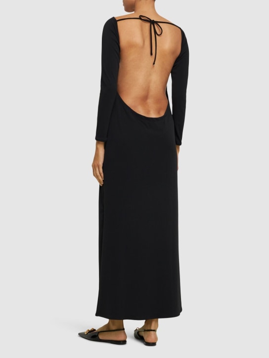 Leslie Amon: Maxikleid aus Stretch-Baumwolljersey „Zahia“