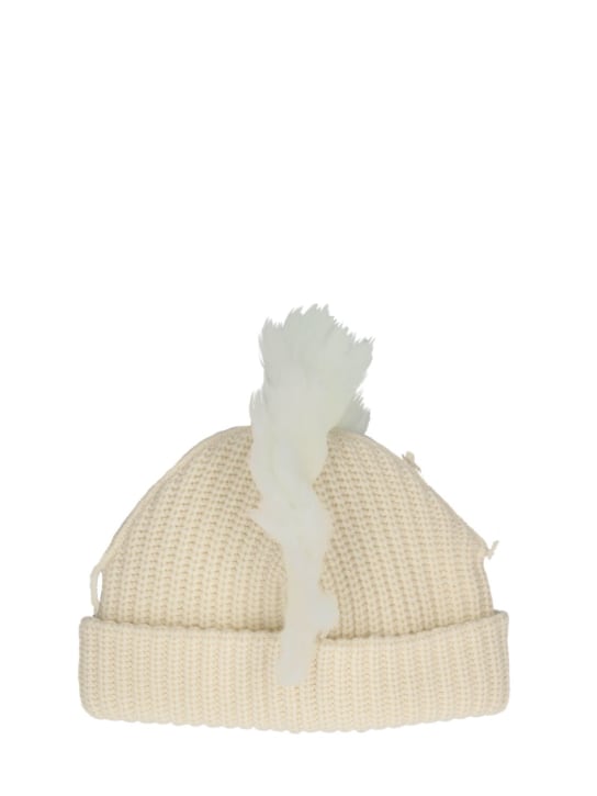 Charles Jeffrey LOVERBOY: Bonnet licorne en laine et nylon