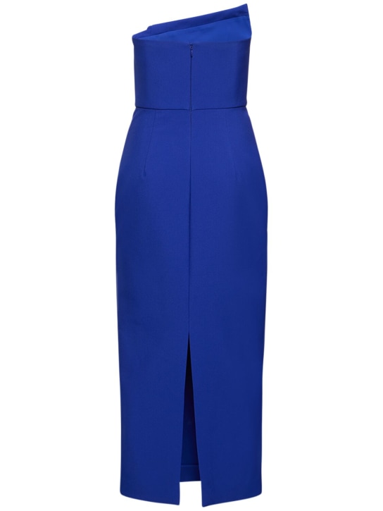 Roland Mouret: Strapless asymmetric crepe midi dress
