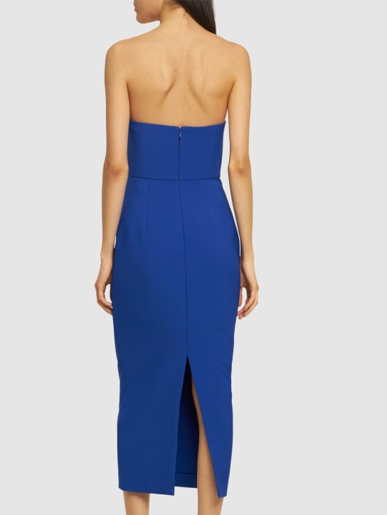 Roland Mouret: Strapless asymmetric crepe midi dress