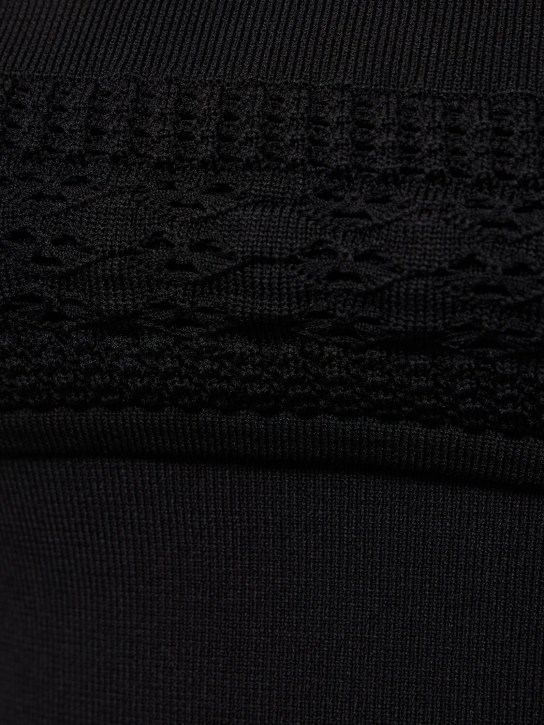 Andreadamo: Top in maglia di viscosa stretch / dettagli mesh