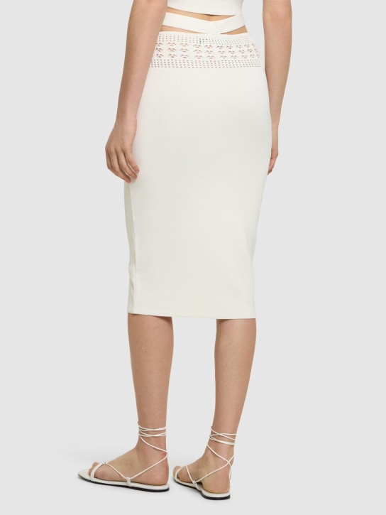 Andreadamo: Jupe midi en maille de viscose stretch