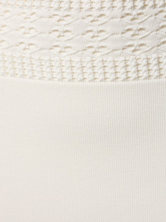 Andreadamo: Jupe midi en maille de viscose stretch