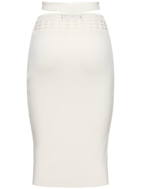 Andreadamo: Jupe midi en maille de viscose stretch