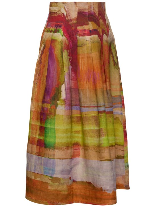 Ulla Johnson: Jupe longue en lin imprimé Alessandra
