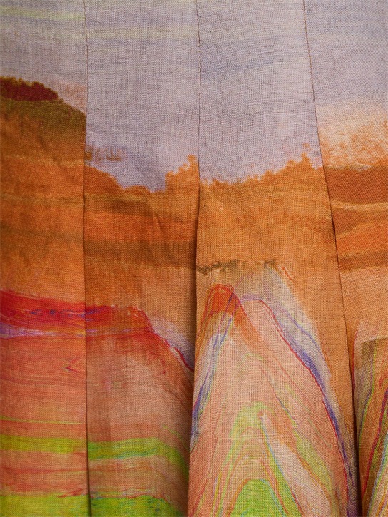 Ulla Johnson: Jupe longue en lin imprimé Alessandra
