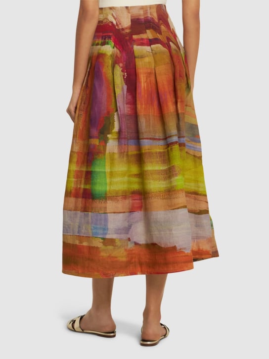 Ulla Johnson: Jupe longue en lin imprimé Alessandra