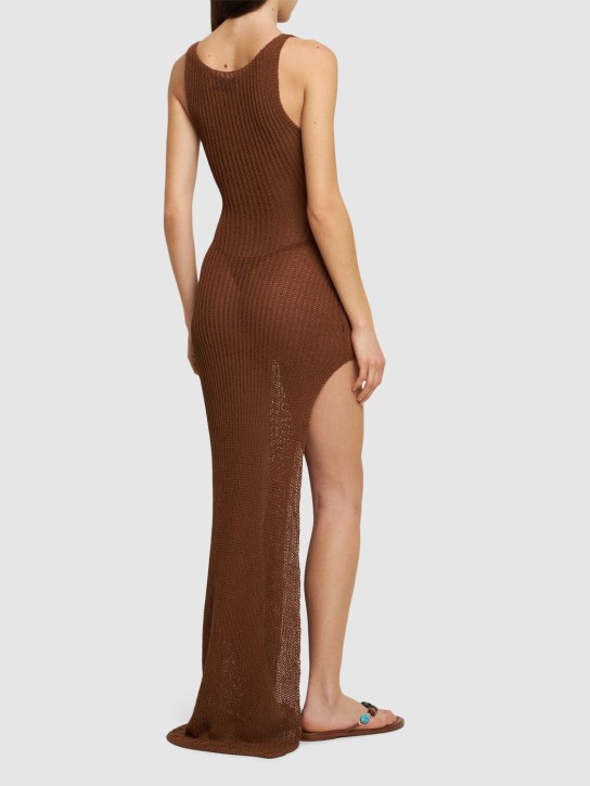 Aya Muse: Robe longue en coton mélangé Ika