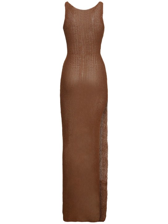 Aya Muse: Robe longue en coton mélangé Ika