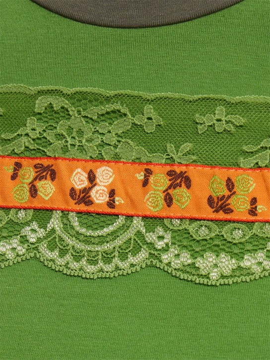 Cormio: T-shirt Boah in jersey di cotone / pizzo