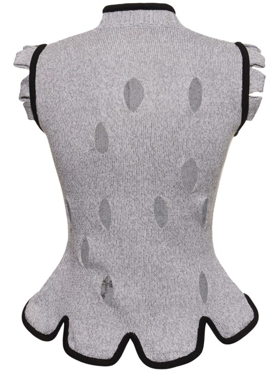 Cormio: Gilet zippé en maille de coton mélangé Perry