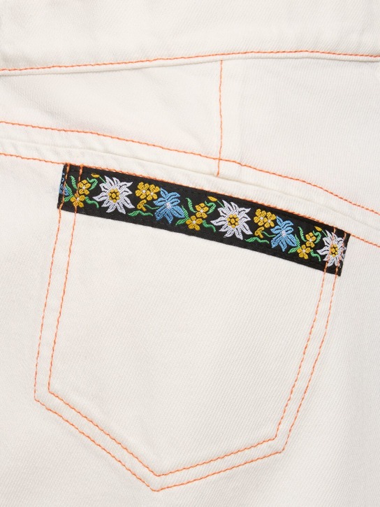 Cormio: Jupe midi en denim avec nœud Alasia