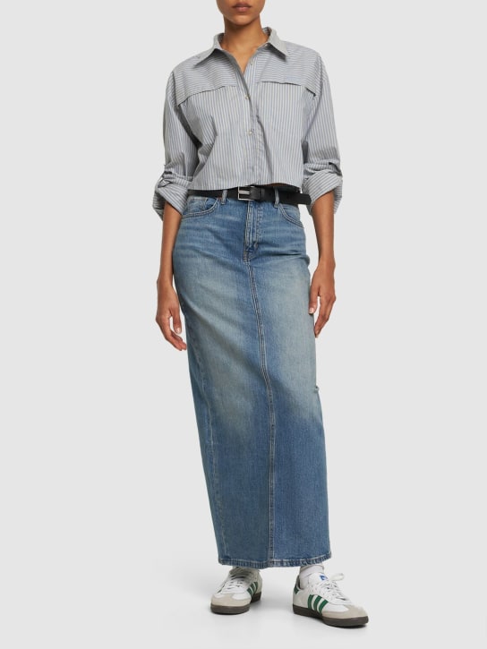 Reformation - Jupe longue en denim taille ultra-haute Daria