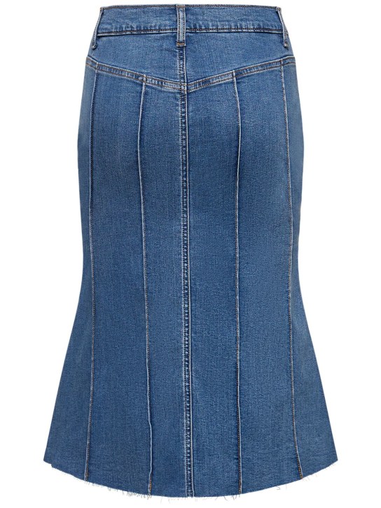 Reformation: Juliana fluted denim midi skirt