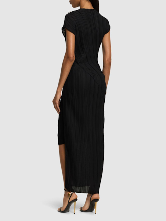 Lanvin: Robe longue sans bretelles détail froncé