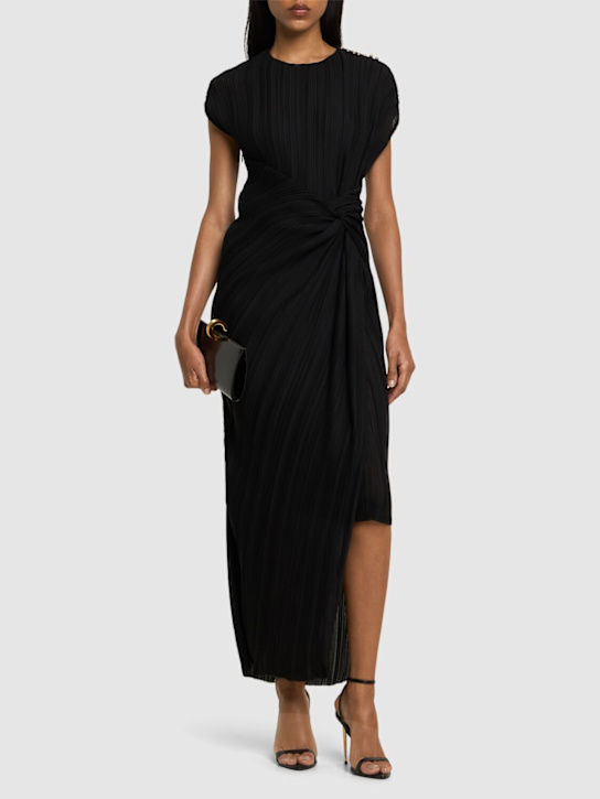 Lanvin - Robe longue sans bretelles détail froncé