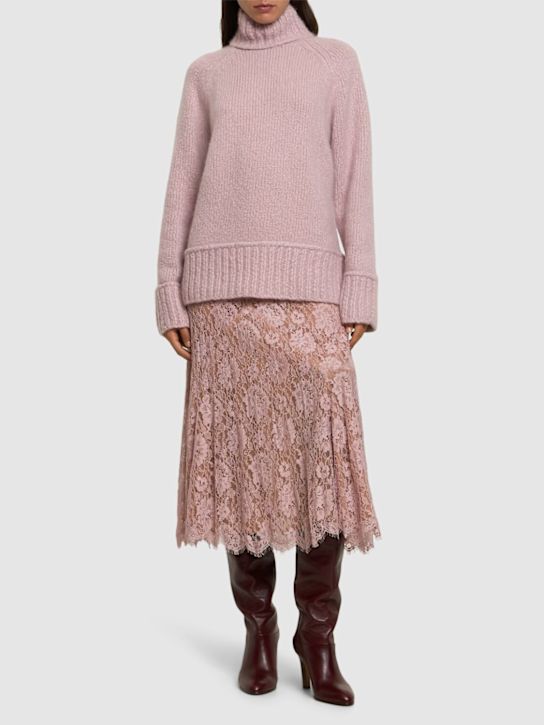 Michael Kors Collection - Jupe en dentelle de coton mélangé Dane Crushed