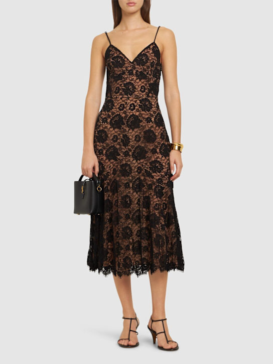 Michael Kors Collection: Vestito Crushed Dance in pizzo a fiori