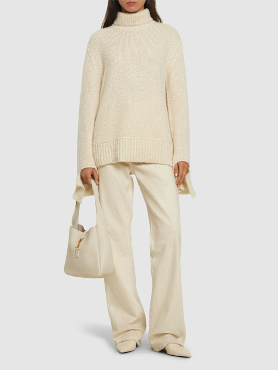 Michael Kors Collection: Pull-over en alpaga mélangé à col en T