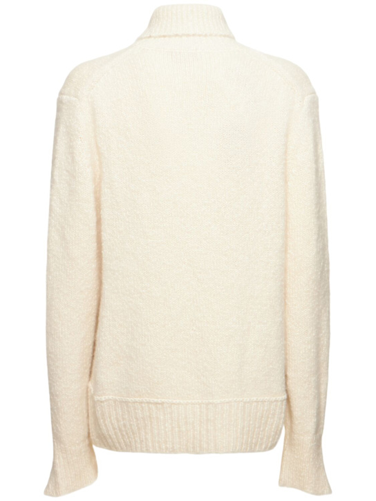 Michael Kors Collection: Pull-over en alpaga mélangé à col en T