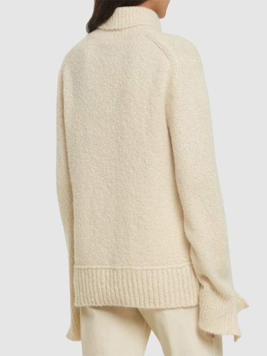 Michael Kors Collection: Pull-over en alpaga mélangé à col en T
