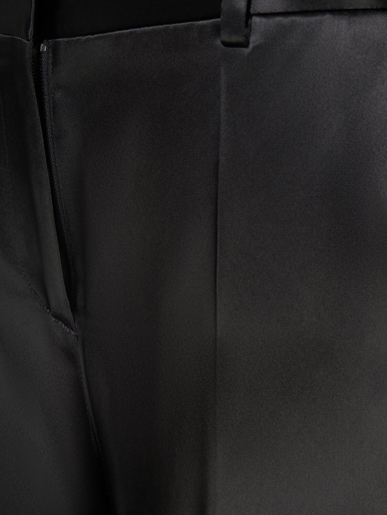 The Row: Pantalon évasé en satin taille mi-haute Encore