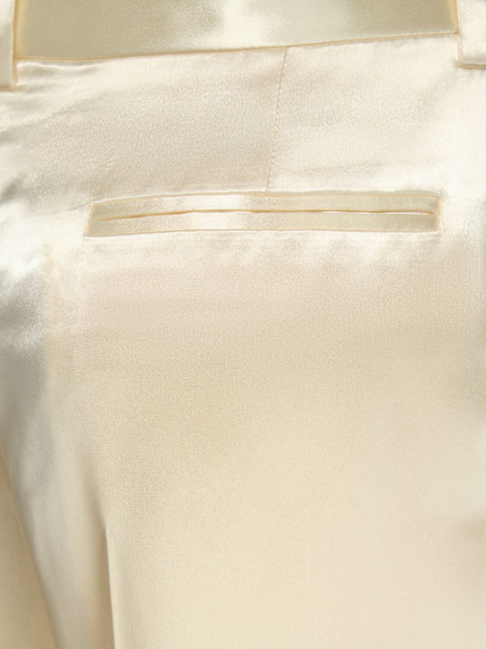 The Row: Pantalon évasé en satin taille mi-haute Encore