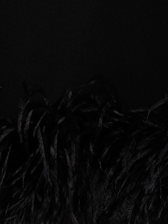 Valentino: Crepe mini dress w/feathers