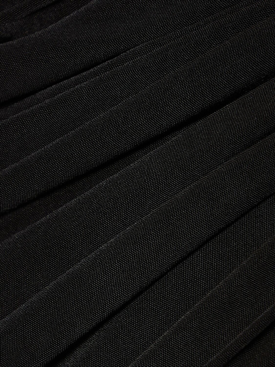 David Koma: Robe courte drapée en jersey et tulle