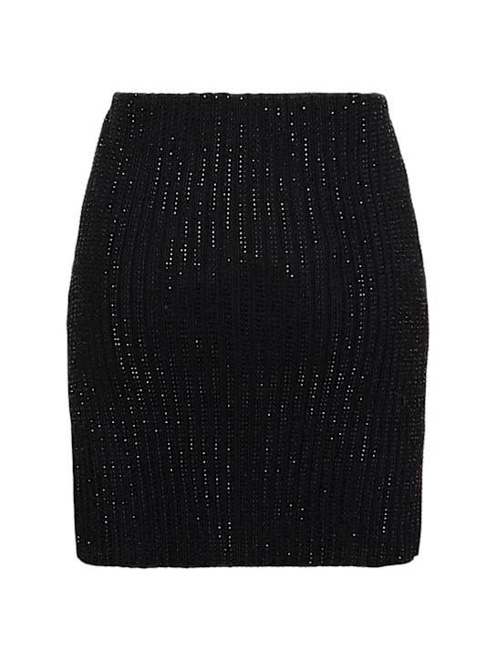 David Koma: Jupe courte en maille embellie