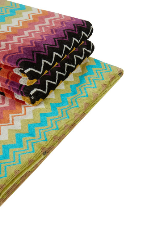 Missoni Home: Lot de 5 serviettes de bain en coton Giacomo