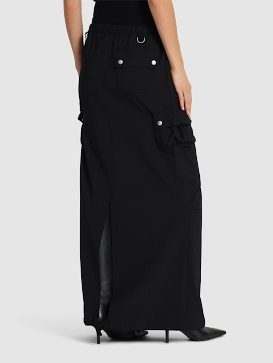 Coperni: Tailored cool wool blend cargo skirt
