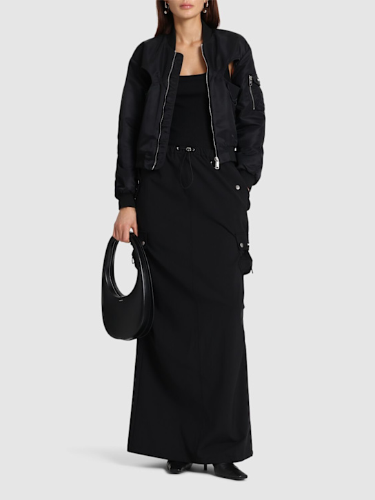 Coperni: Tailored cool wool blend cargo skirt